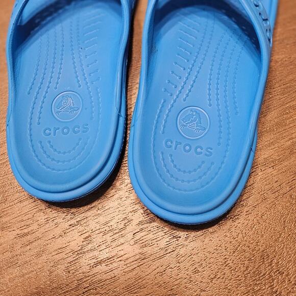 Crocs Baya II Women Size 6 Men 8 Blue Shoes Sandal Flip Flop Slides Open Toe - Picture 9 of 10